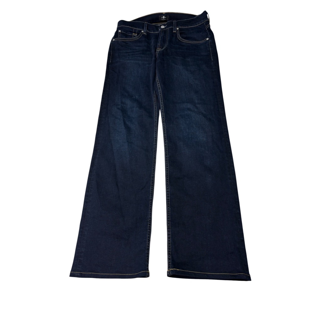 7 For All Mankind Austyn Relaxed Straight Indigo Jeans Mens 32x31 34581-00